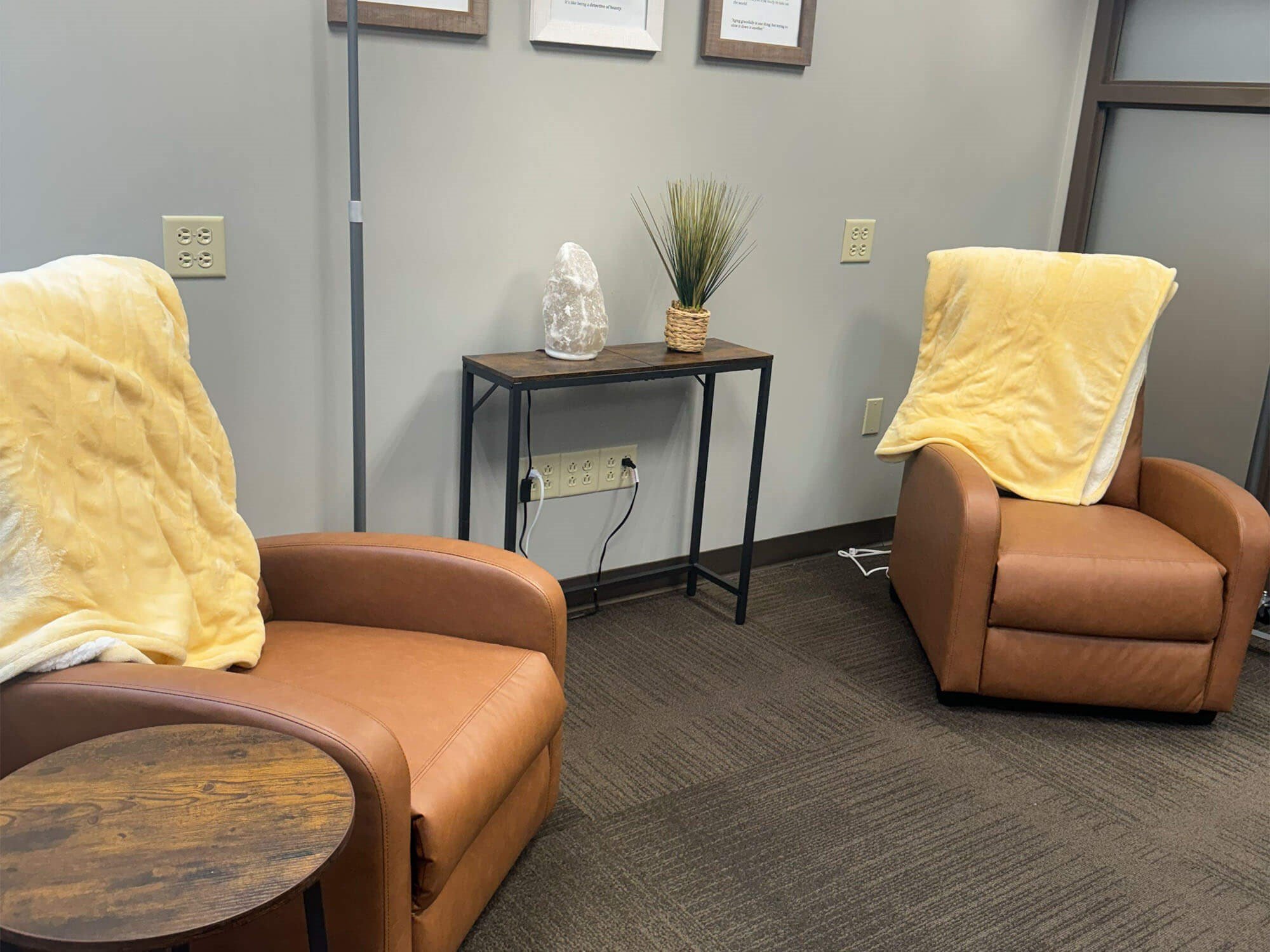 Relaxing lounge at MKE Aesthetics med spa